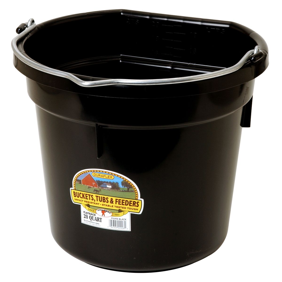 DuraFlex Plastic Flatback Bucket