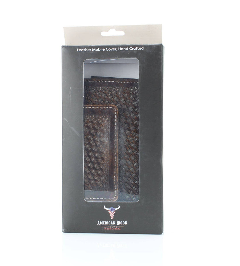 Basket Weave Horizontal Phone Case for Belt