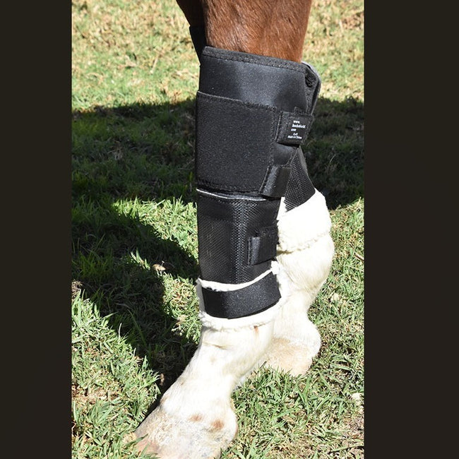 Click Horse Knee Shields on model horse