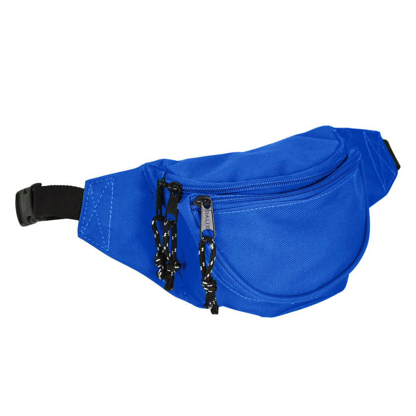 DALIX Fanny Pack with 3 Pockets - Traveling Concealment Pouch 12 Royal Blue