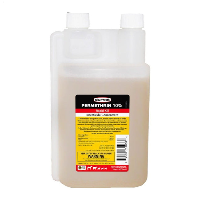 Duravet Permethrin 10% Insecticide Concentrate 16 oz