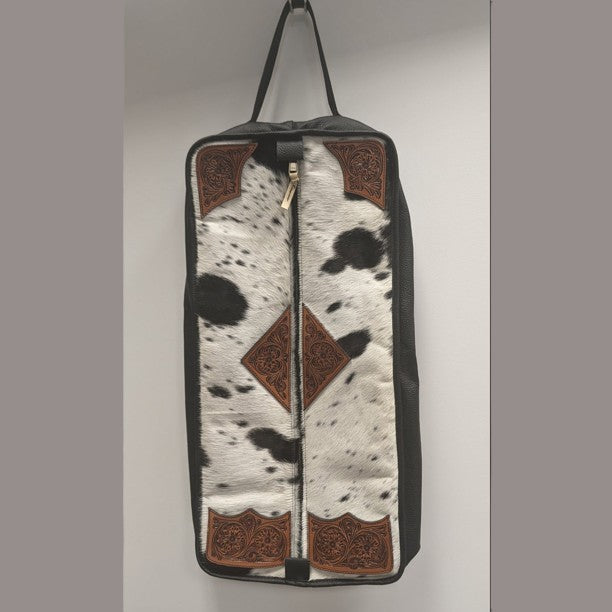 HorseHairz Equestrian Leather Headstall / Bridle / Rein / Gear Bag Front view a