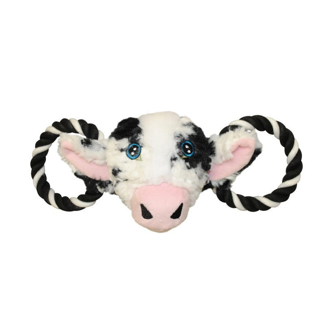 Jolly Pets Tug-a-Mals - Rope Handles Cow