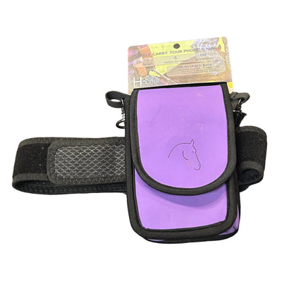 KHS-E The Horse Holster - Purple phone case with black strap and horse logo