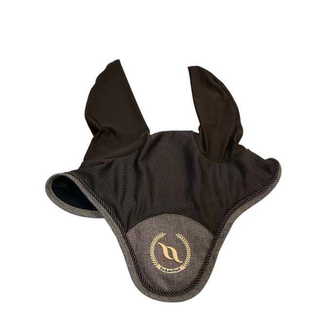 KHS EXCHANGE Brown Horse Back On Track Fly Bonnet