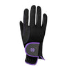 Kunkle Everyday Mesh Riding Glove Black with Purple trim