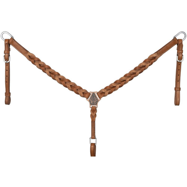 Royal King Braided Leather Breastcollar light oil
