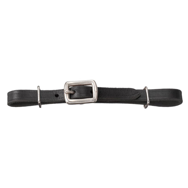 Tough1 Miniature Flat Leather Curb Chain Black