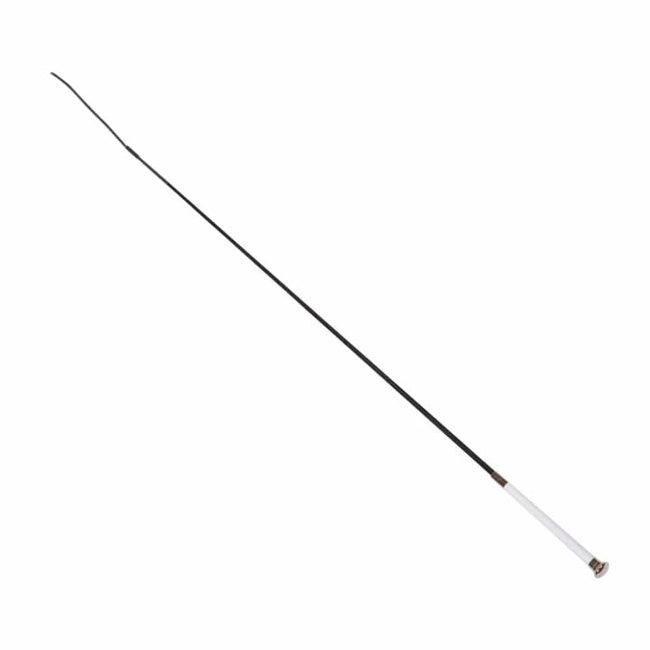 US WHIP 36'' Nylon Dressage Whip with White Handle Black