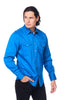 Rodeo Clothing - Men's Western Solid Twill Long Sleeves Snap Button Shirt