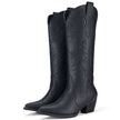 Rollda Women's Knee-High Cowboy Boots