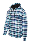 Generation XYZ - Men's Flannel Sherpa Lined Jacket Teal/Navy