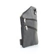 Asymmetrical Cowhide Zip Front Crossbody Bag