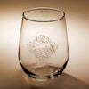 Kelley and Company - Dressage Floral Etched Stemless Wine Glass