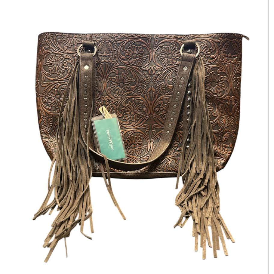 SIT MWTR Floral Tooled Con. Carry Tote