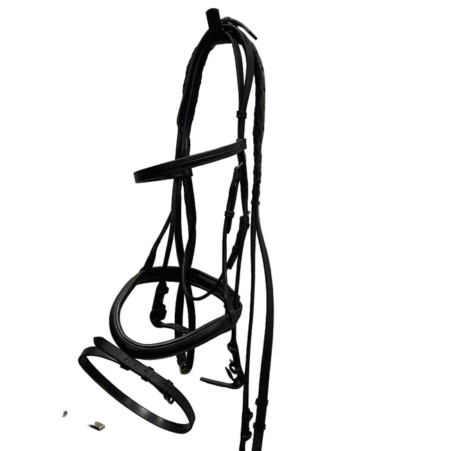 KHS-E Full Rolled Leather Dressage Bridle