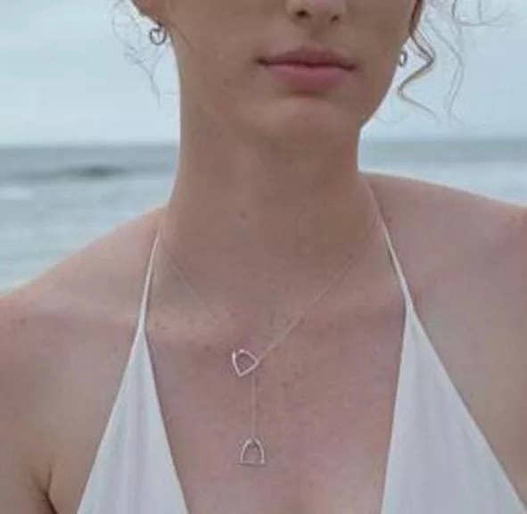 Equipage - Sterling Silver Equestrian English Stirrup Iron Necklace