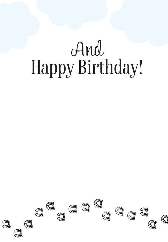 Horse Birthday Card: Happy Trails