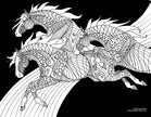 Art Coloring Kit Horse Drawings w/ Pencils