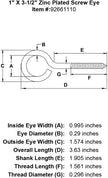 E-Rigging Zinc Plated Formed Lag Eye Bolts