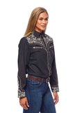 Rodeo Clothing - Women's Embroidered Western Inspired Long Sleeve Shirt