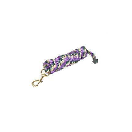 10' Poly Lead with Snap in gold, purple and hunter green. 