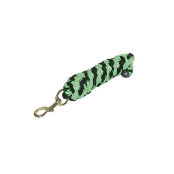 10' Poly Lead with Snap in lime green and black