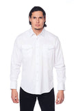 Rodeo Clothing - Men's Western Solid Twill Long Sleeves Snap Button Shirt