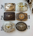 Boho Ranch Shop - Western Longhorn Belt Buckle  Silver - Rose Gold - Gold