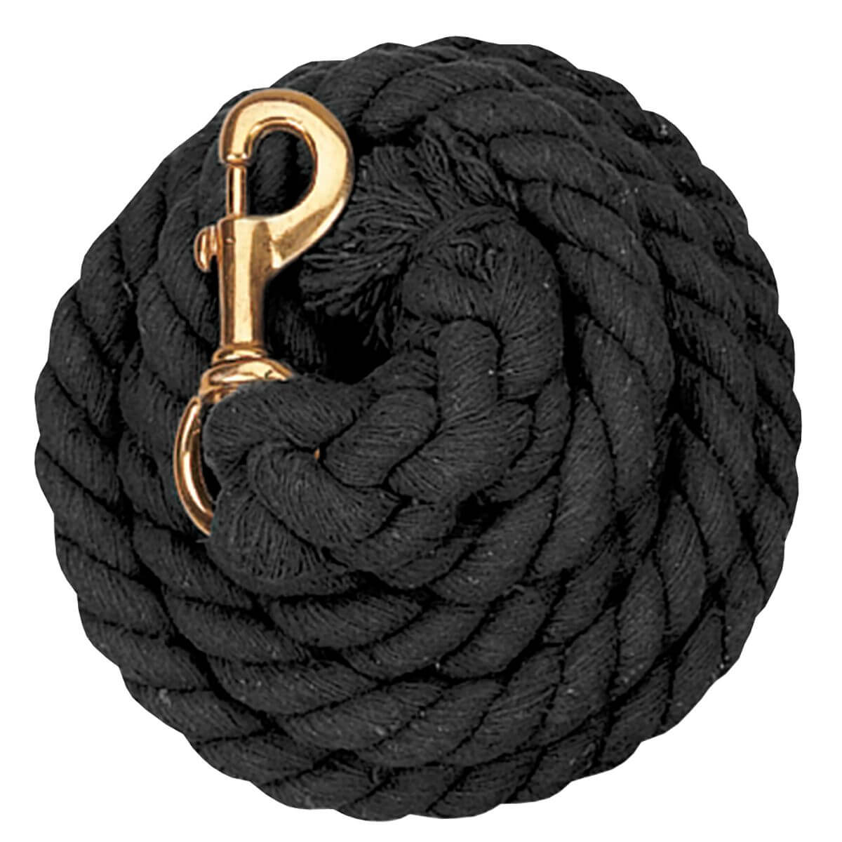 10 ft Cotton Lead Rope Black