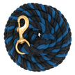 10 ft Cotton Lead Rope Black and blue