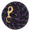 10 ft Cotton Lead Rope Black and purple