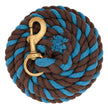 10 ft Cotton Lead Rope chocolate hurricane blue