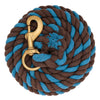 10 ft Cotton Lead Rope chocolate hurricane blue