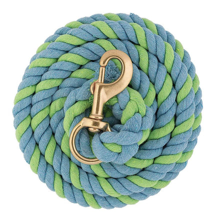 10 ft Cotton Lead Rope Lime Blue