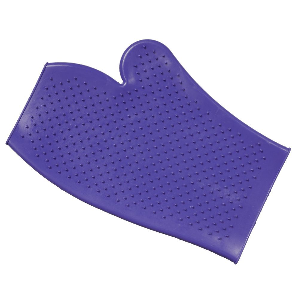 Tough1 Rubber Grooming Glove purple