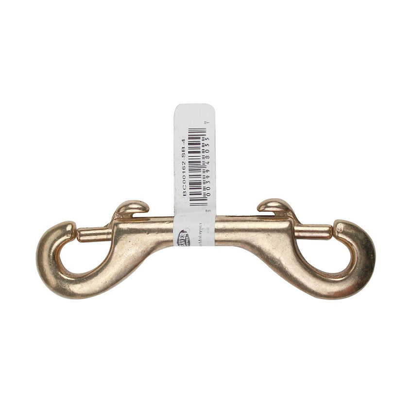 Weaver solid brass double end snap with tag