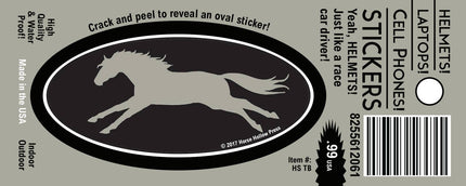 Horse Hollow Press - Horse Laptop, Cell Phone & Helmet Sticker: Thoroughbred