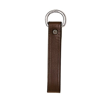 Perri’s® Havana Leather Girth Loop with dee ring for attaching equipment like martingales.