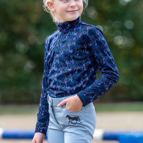 child long sleeve sunshirt blue model