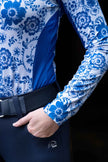 HKM Functional Blue Flower Shirt