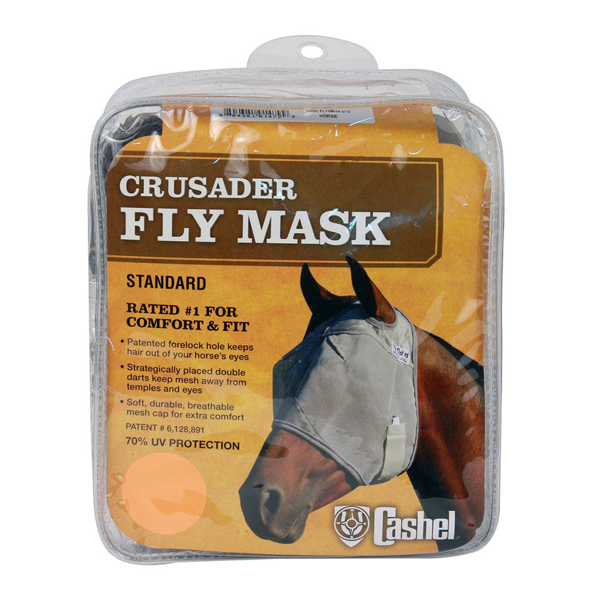 Cashel Crusader Standard Nose Pasture Fly Mask without Ears Grey
