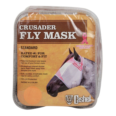 Cashel Crusader Standard Nose Pasture Fly Mask without Ears Pink