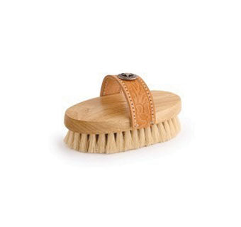 strap back concho grooming brush
