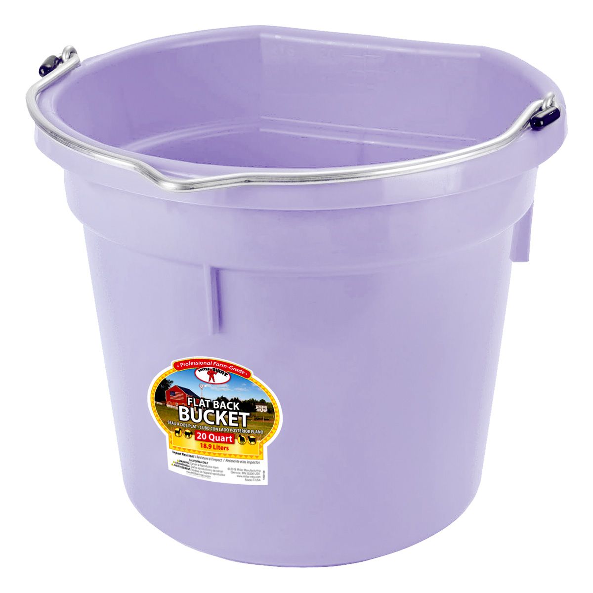 DuraFlex Plastic Flatback Bucket