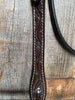 Rodeo Drive - Floral V Browband Dark Oil Headstall / Bridle