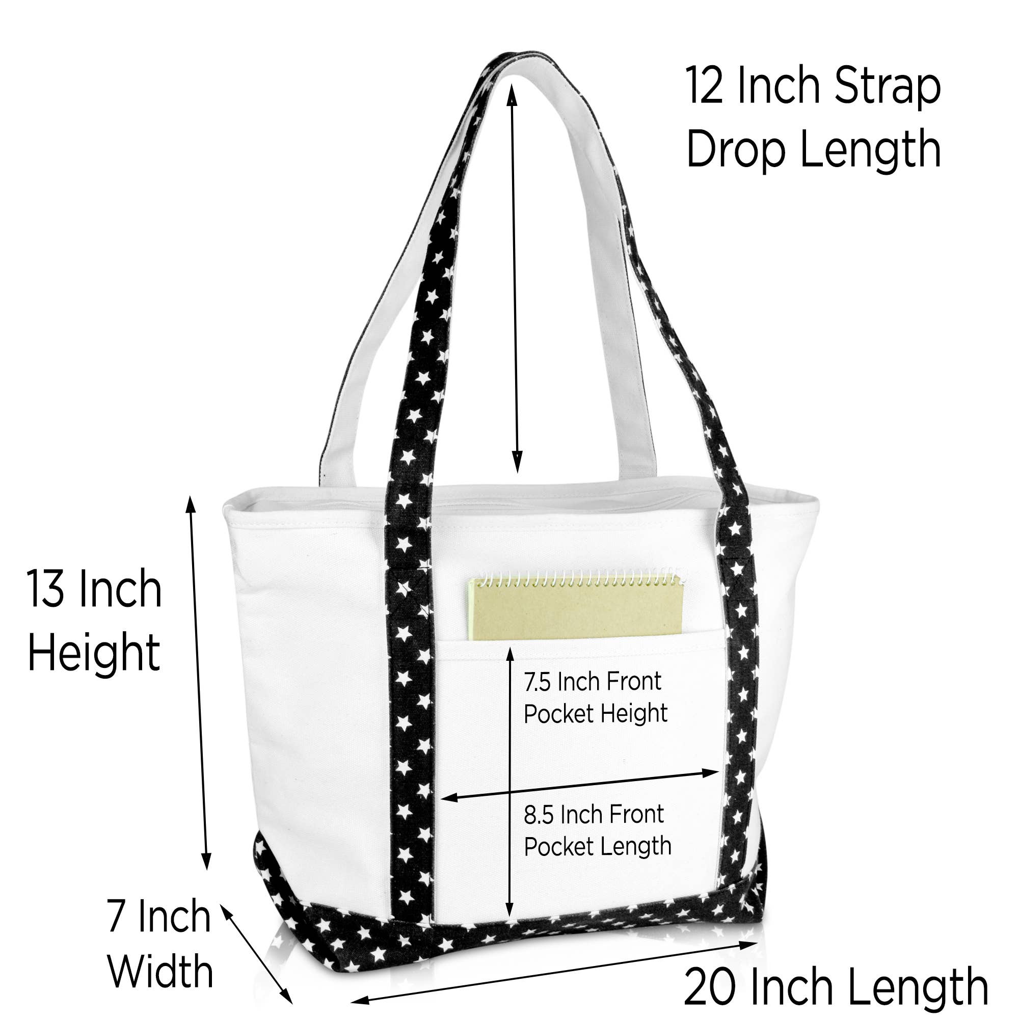 Dalix - DALIX Daily Shoulder Tote Bag Premium Cotton