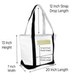 Dalix - DALIX Daily Shoulder Tote Bag Premium Cotton