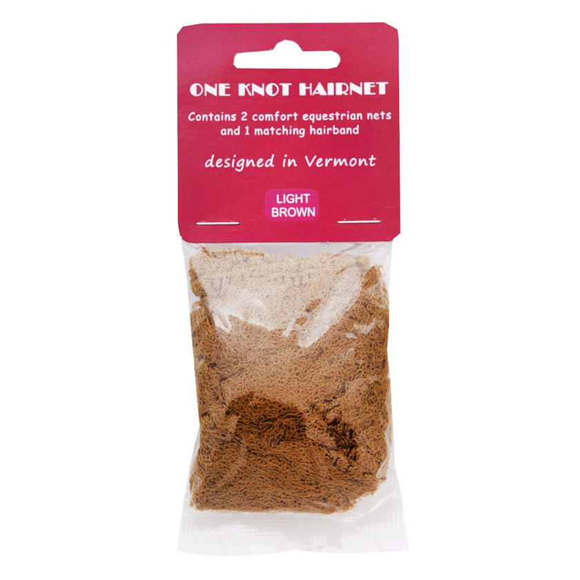 Mediumweight One Knot Hairnet 2/PKG Hair Net light brown