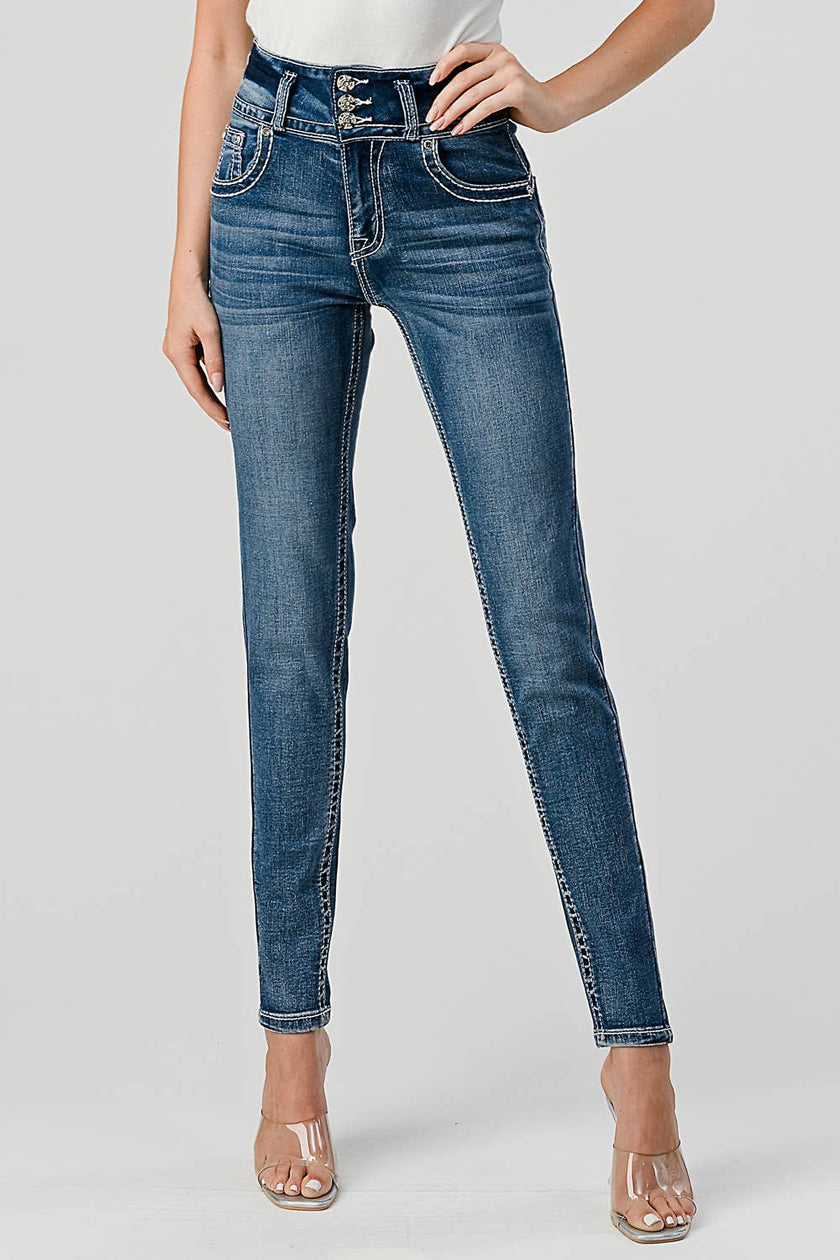 Stretchy Skinny Bling Jeans 